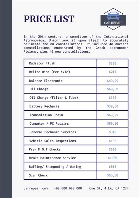 watch repair price list.